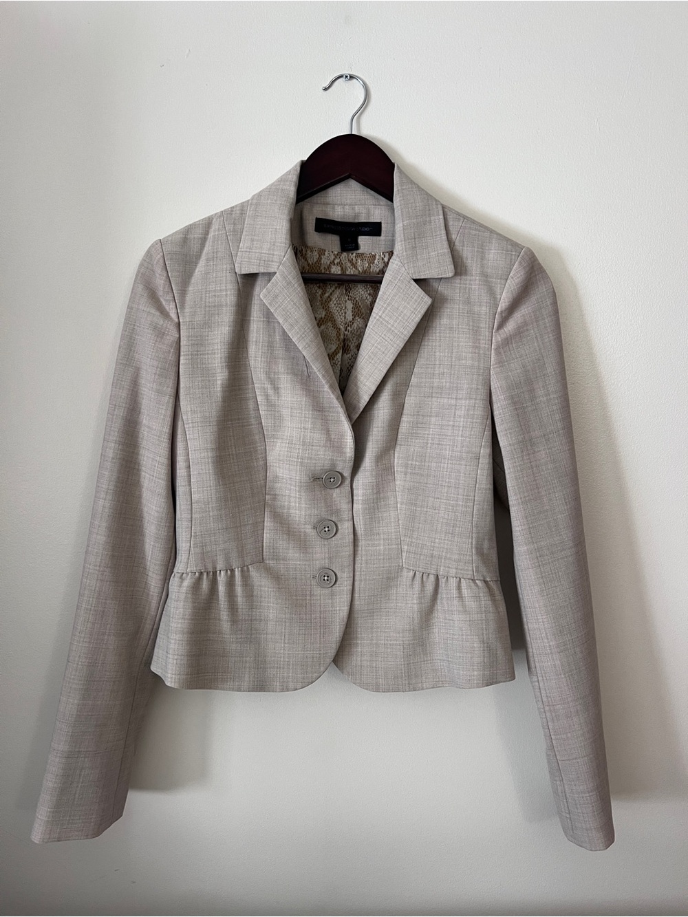 Express Light BeigeWomen's Peplum Blazer